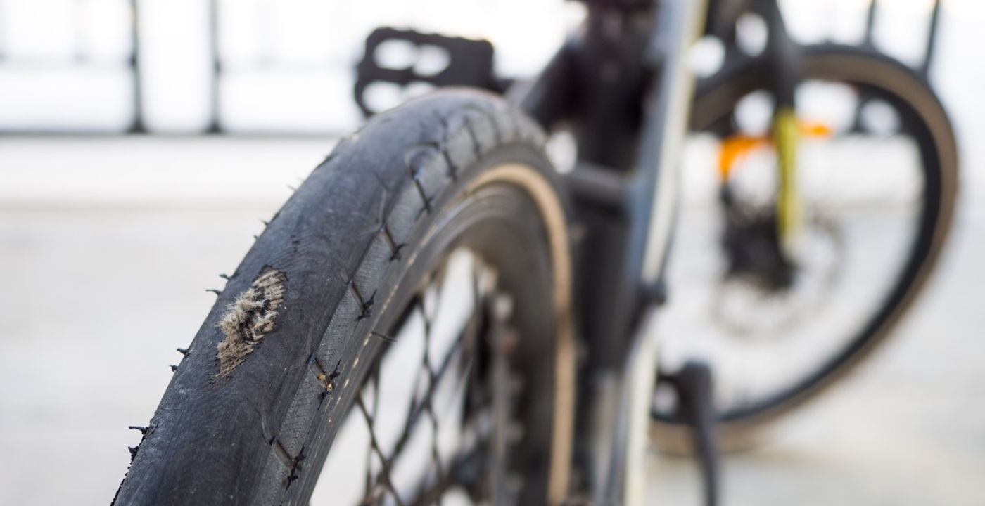 worn out bike tyre