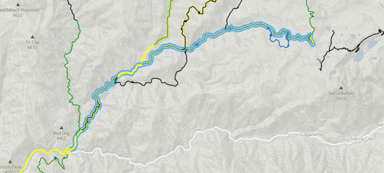 Downieville Downhill Classic bike trail