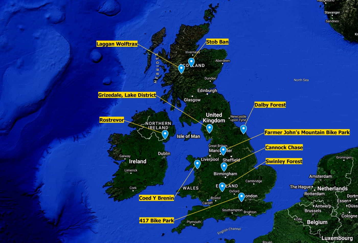 Mountain Bike and E-bike Trails in UK