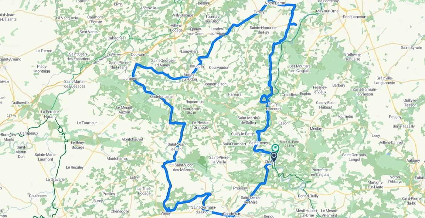 Suisse Normande Route bike trail